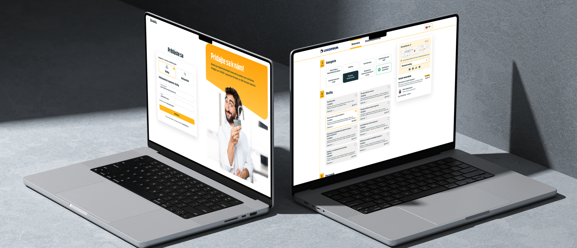 Redizajn webu a registračného procesu Bookio na notebookoch