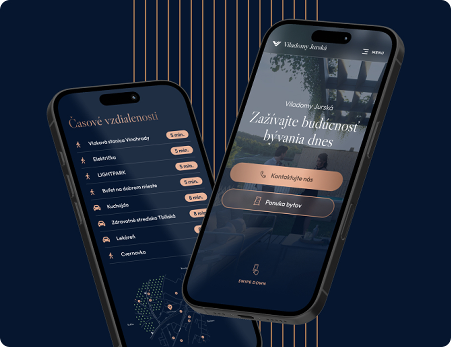 Viladomy Jurská – mobilný web