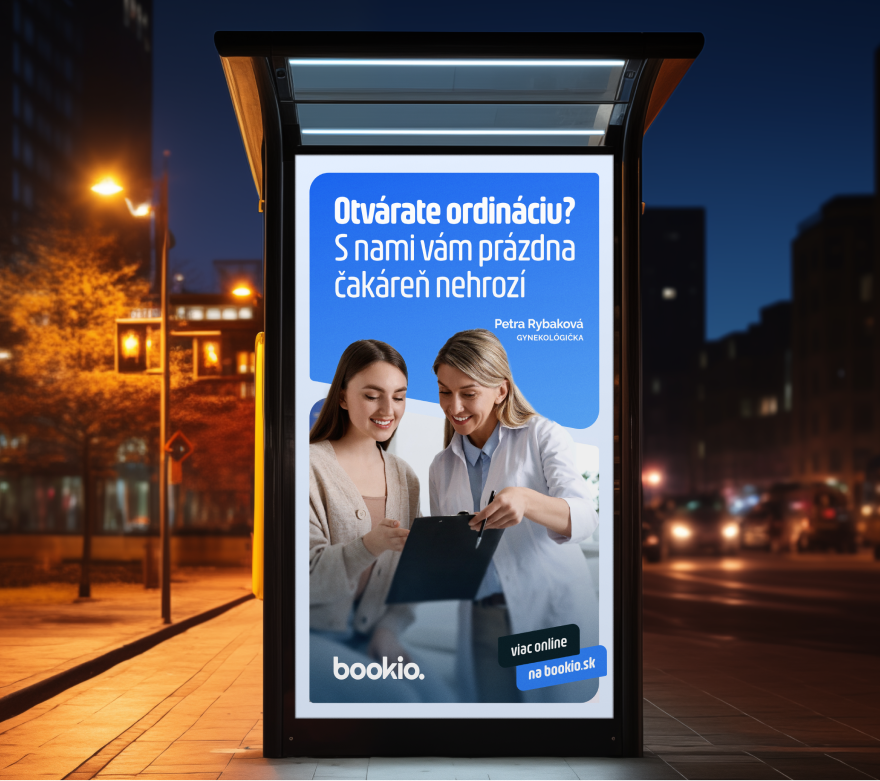 Kampaň Bookio na citylighte – Otvárate ordináciu? S nami vám prázdna čakáreň nehrozí